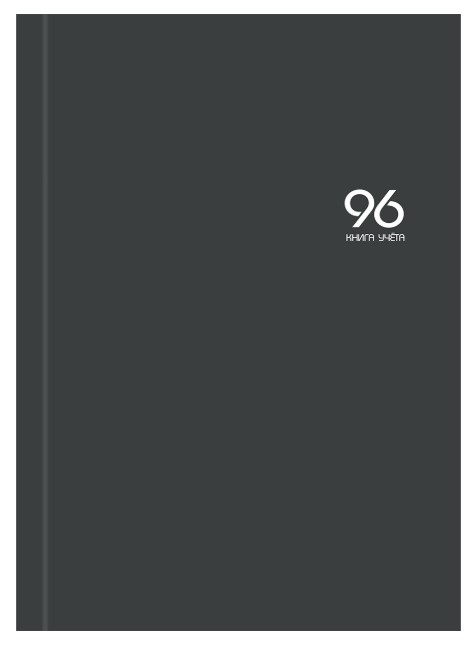 Книга учёта  96л. ГРАФИТ, клетка переплёт 7БЦ, глянц.ламин., блок-офсет, 200х298, 96-9290