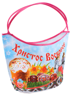 Сумка пасхальная, цветная ручка, ассорти, 4458