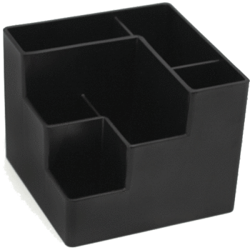 Подставка для канцелярских принадлежностей deVENTE 12,2х12,2х10 см, 6 секций, черная, 4104919