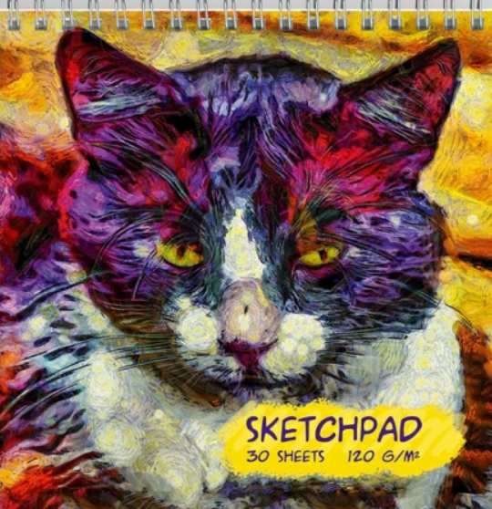 Скетчбук 195х195 мм, 40л, 'Мой кот', 13275