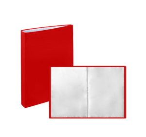 Папка 10 файлов "KWELT" , А4 , красная , пластик 0,5 мм, КР-000283