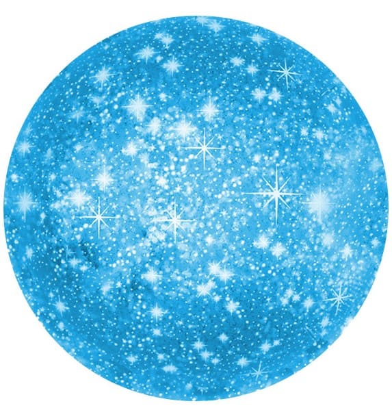 Шар фольга Falali  (18'';46 см) Круг, Искры, Голубой, 1 шт. 123052