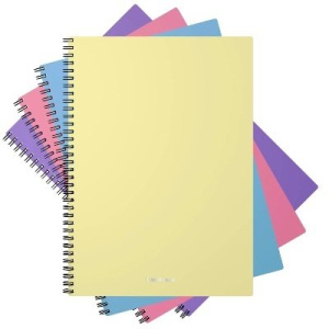 Тетради А5 96л., СПИРАЛЬ,  цветная обложка, ассорти
