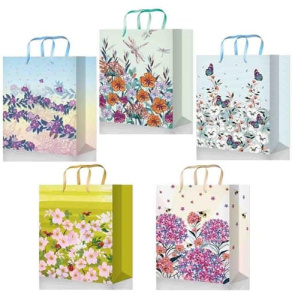 Подарочные пакеты 18х23х10 M ламинированный Premium микс ПБР21055