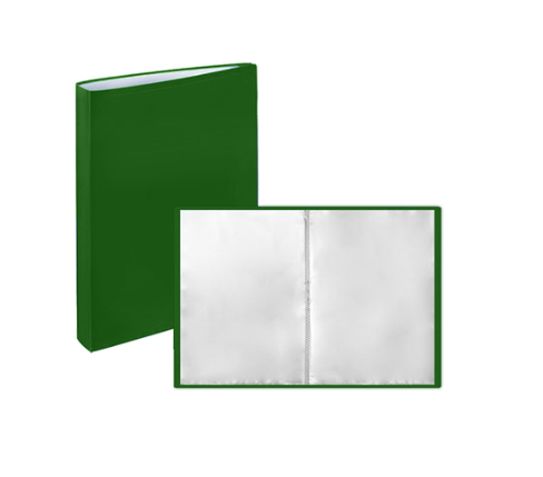 Папка 10 файлов 'KWELT' , А4 , зеленая , пластик 0,5 мм, КР-000284