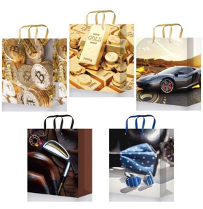 Подарочные пакеты 32х45х10 XL ламинированный микс ПБР50303