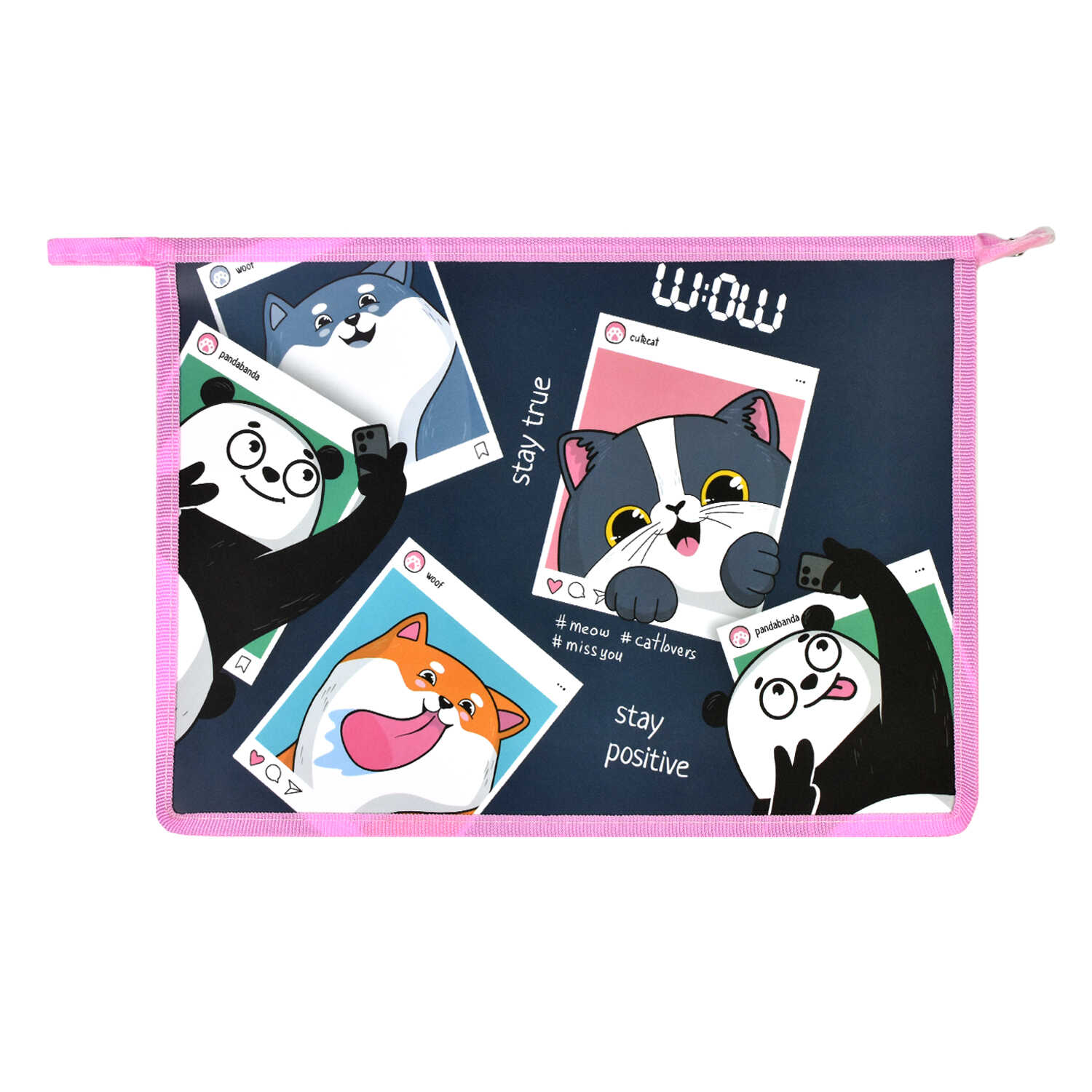 Папка для тетрадей , А4 , '12 Селфи' полипропилен, пластиковая, 62530