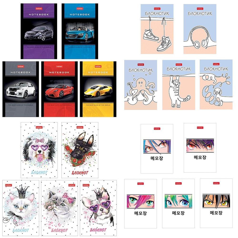 Блокнот 'Hatber.Ассорти', А7, 48 листов, клетка, 48Б7В1к