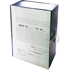 Короб архивный "deVENTE",бумвинил,2 завязки,складной,синий цвет. 3010559