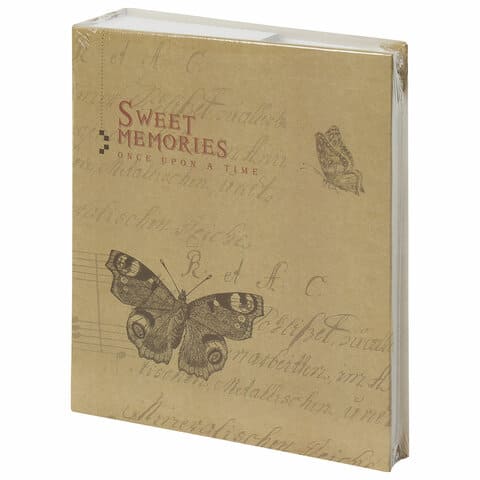 Фотоальбом Brauberg 'Бабочка, крафт' 200 фото 10х15 см, твердая обложка, 391164