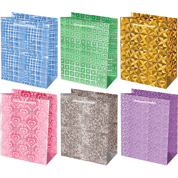 Пакет подарочный  deVENTE 'Голография', 12х15х6 см, цвета ассорти, 9042002
