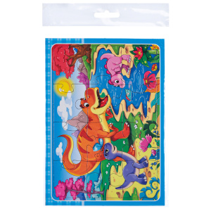 ПАЗЛ-РАМКА. 12 элементов. 15х21 см. Динозавры №6 (Арт. П-3176)