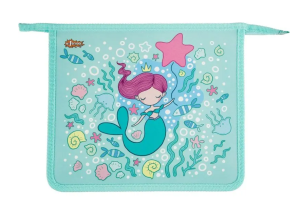 Папка для тетрадей пластиковая "РИСОВАННАЯ РУСАЛКА", A5 , на липучке с дизайном, ПМ-А5-36