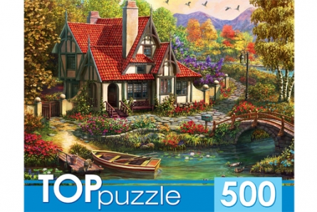 Пазлы 500 эл. TOPpuzzle 'Домик у пруда', ХТП500-4228