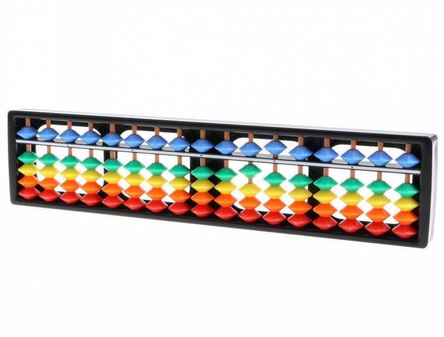 Счеты АБАКУС 13 разрядный 20,5 см х 6 см, цветной, AR-10433