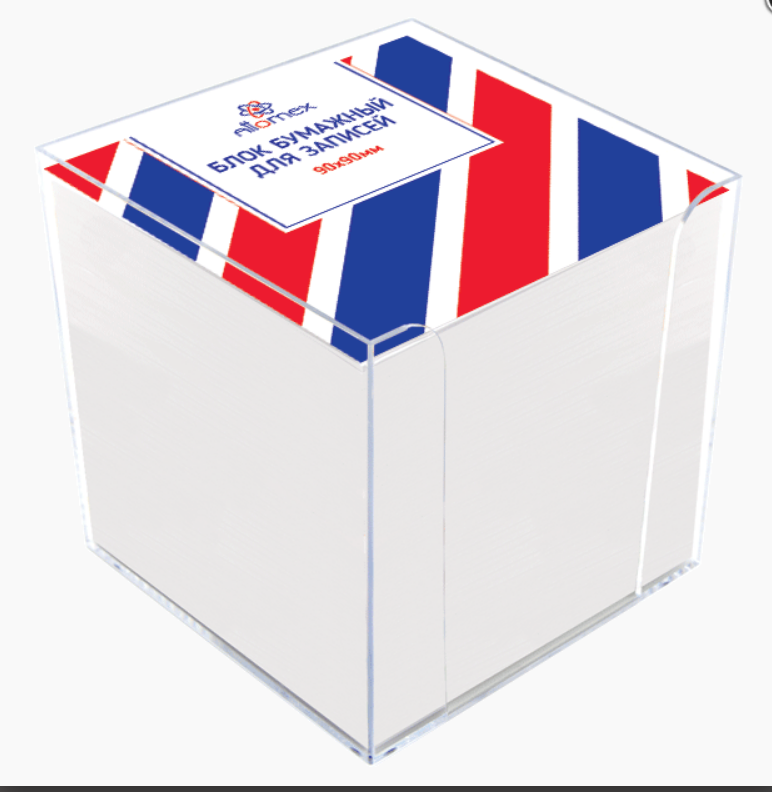 Куб бумажный для записей 90x90x90 мм, белый, Attomex, 2013900