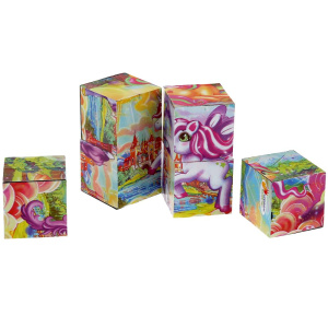 Кубик пластмассовый "Мои единороги", (12 шт/уп), 196792