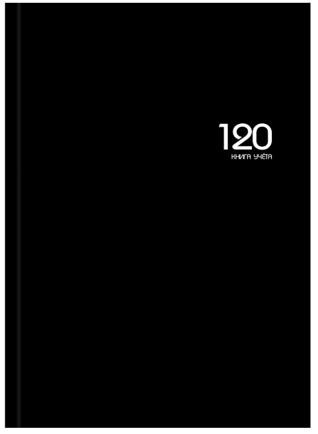 Книга учёта 120л. ЧЁРНЫЙ ЦВЕТ - 12, клетка, 120-9291