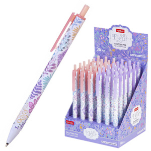 Ручка шариковая автоматическая "Hatber" Fleur синяя 0,7 мм, ВР_067061