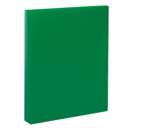 Папка на 4 кольцах СТАММ , А4 , 40 мм , 500 мкм , пластик , зеленая, ММ-32186