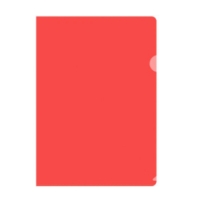 Папка-уголок "KWELT" А4 , красная , пластик 0,10 мм , тисненая , прозрачная, КР-000252