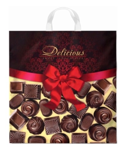 Пакет ПЭ с петлевой ручкой 40х42+6см (50) (Наслаждение) Интерпак, ПТЛ07204