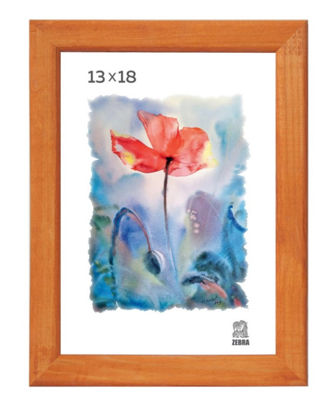 Фоторамка деревянная 13х18 , желтый цвет, (1303)