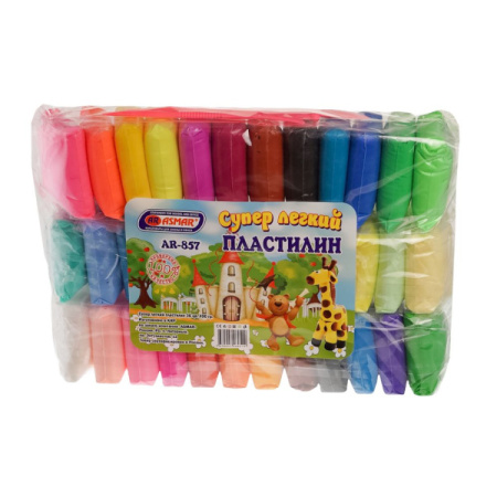 Супер легкий пластилин 36 цв. 490 гр. со стеком, AR-857