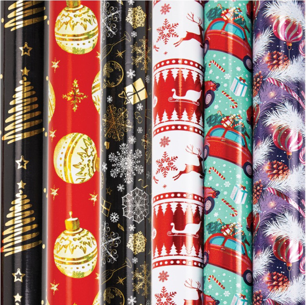 Бумага упаковочная новогодняя 'Winter', 70х100 см, ассорти, ЗОЛОТАЯ СКАЗКА, 592189