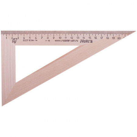 Треугольник деревянный Можга 30°, 23 см., С137