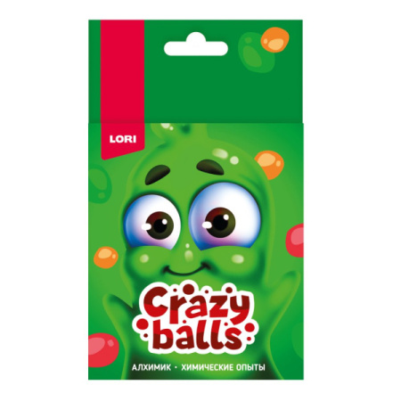 Химические опыты. Crazy Balls "Оранжевый , зёленый и сиреневый шарики", Оп-102