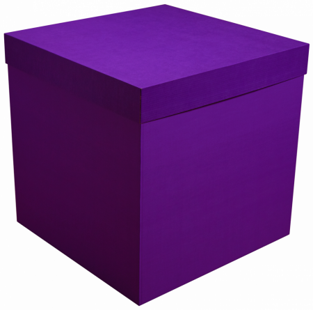 Коробка для воздушных  шаров фиолетовая  70*70*70