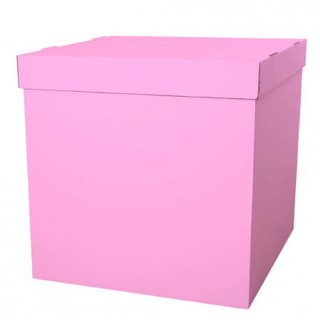 Коробка для воздушных  шаров пудровый розовый  70*70*70