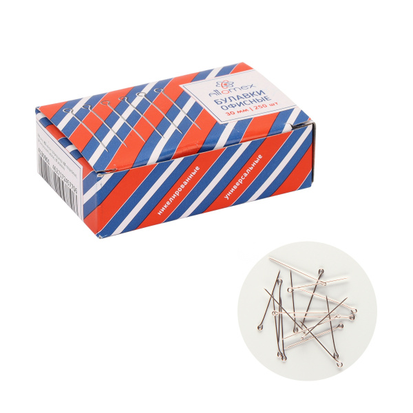 Булавки офисные 'Attomex', 30 мм , (250 шт;уп), 4130901