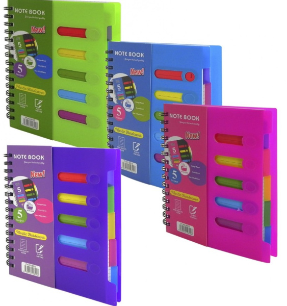 Тетрадь А5, 120л, COLLEDGE RULED, клетка, пластиковая обложка, гребень, AL10560