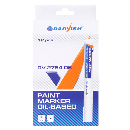 Маркер-краска Darvish 2 мм., на масл. основе, белый, DV-2754-06