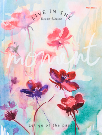 Бизнес-блокнот А5 , "Цветы акварель" , 80 листов, Б80-6706