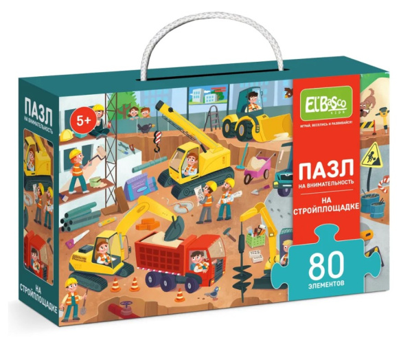 Пазл на внимательность 'На строй-площадке', 80 элементов, ET01-069