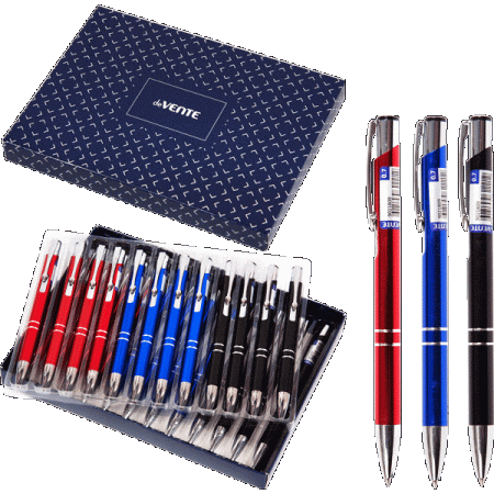 Ручка шариковая подарочная deVENTE Classic, 0,7мм, синяя, металлическая, нажимной механизм, 9021809