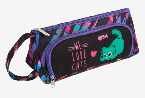 Пенал 'deVENTE. Funny Cats' 21x8,5x8,5 см, треугольный для 70 предметов, 7026500