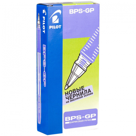 Ручка шариковая Pilot "BPS-GP", зеленая, 0.7 мм., корпус прозрач., грип., BPS-GP-F-G