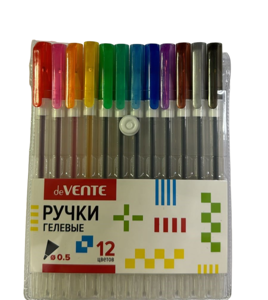 Набор ручек гелевых 'deVENTE.Hit' 12 шт, 12 цветов, d=0,5 мм, 5051375