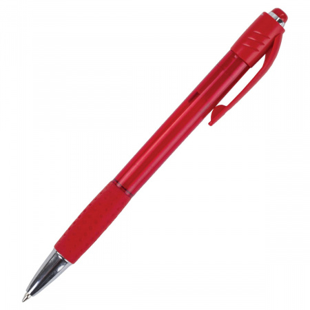 Ручка шариковая Brauberg Super, синяя, 0.7 мм., линия 0.35 мм., корпус красный, 143371