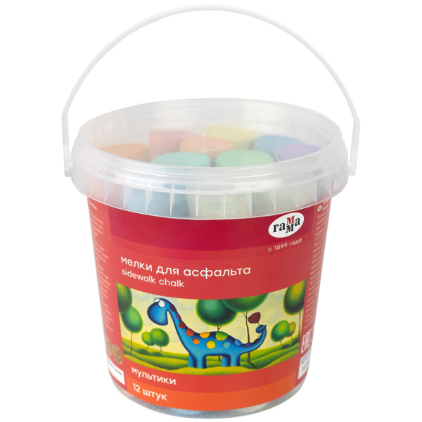 Мелки для асфальта 'Гамма', пластиковое ведро, 171220212
