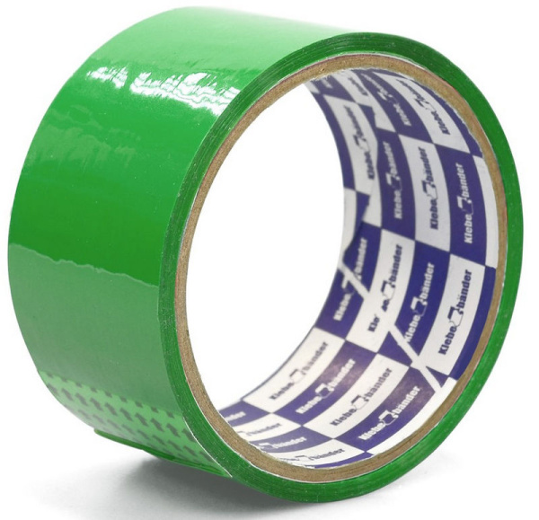 Скотч 48 мм х 30 м , 'Klebebander' зеленый , 40 мкм, (1;шт)
