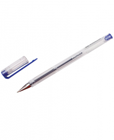 Ручка гелевая Profit, синяя, 0.5 мм, прозрач. корпус, грип, РГ-6832