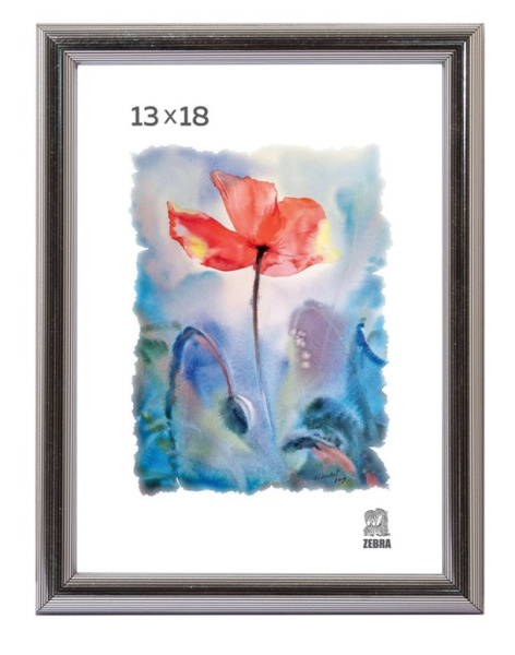 Фоторамка пластиковая 13х18 , серебрянный цвет, (513);3873