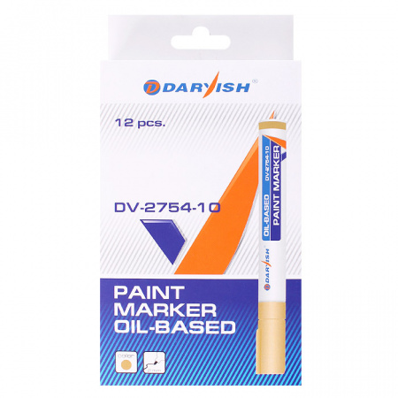 Маркер-краска Darvish 2 мм., на масл. основе, золотой, DV-2754-10