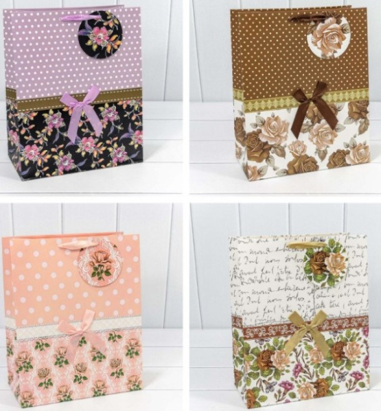 Пакет подарочный 'Люкс', (микс) 26х32х13, OM000145С