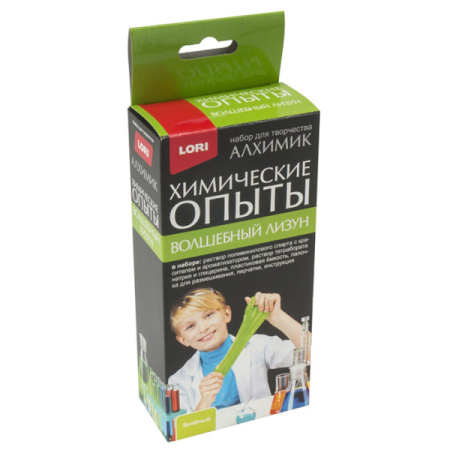 Химические опыты , волшебный лизун , "Зелёный", Оп-088